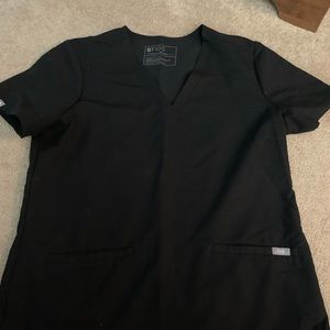 Black figs 2 pocket scrub top